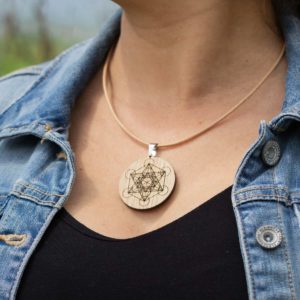 Pendentif en bois de chêne, Métatron