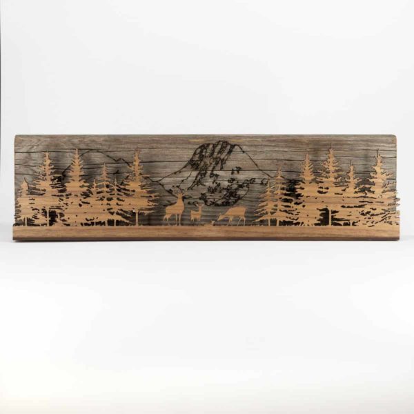 Tableau lumineux Cerf et Forêt 3_ 90x360mm – Image 4