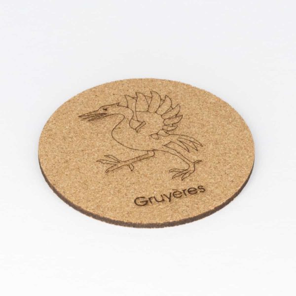 Sous-verre Gruyère "A" 90mm en liège – Image 3
