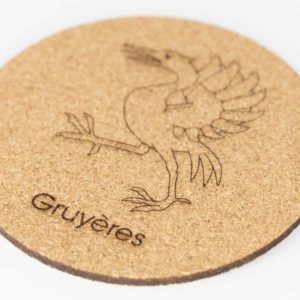 Sous-verre Gruyère "A" 90mm en liège