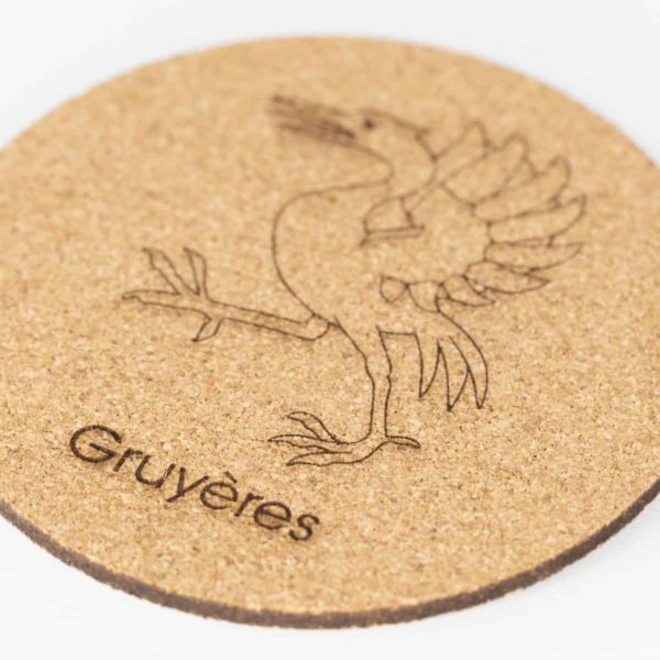 Sous-verre Gruyère "A" 90mm en liège