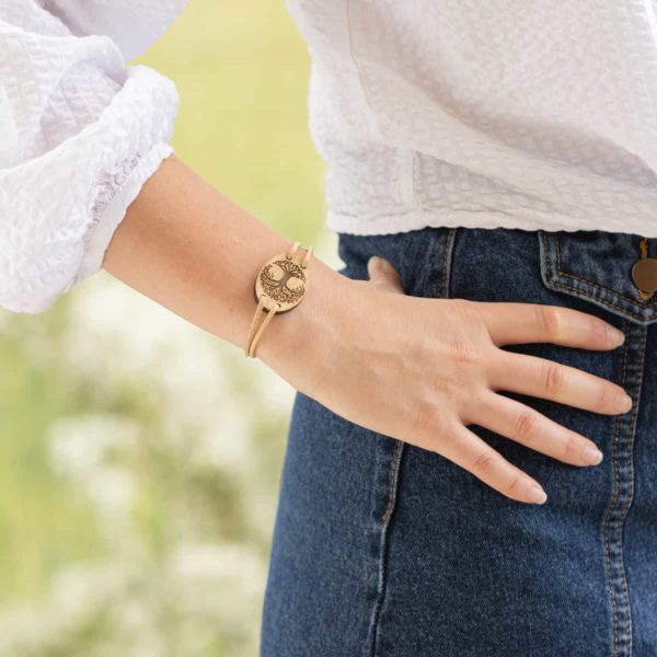 Bracelet en bois de chêne, Arbre de Vie – Image 5
