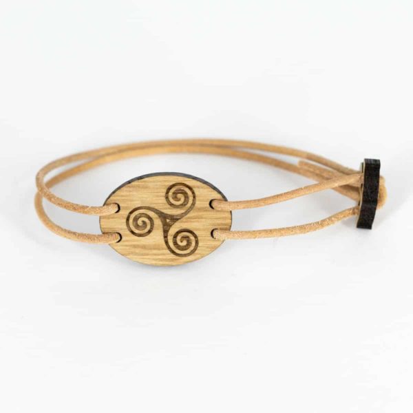 Bracelet en bois de chêne, Triskele – Image 4