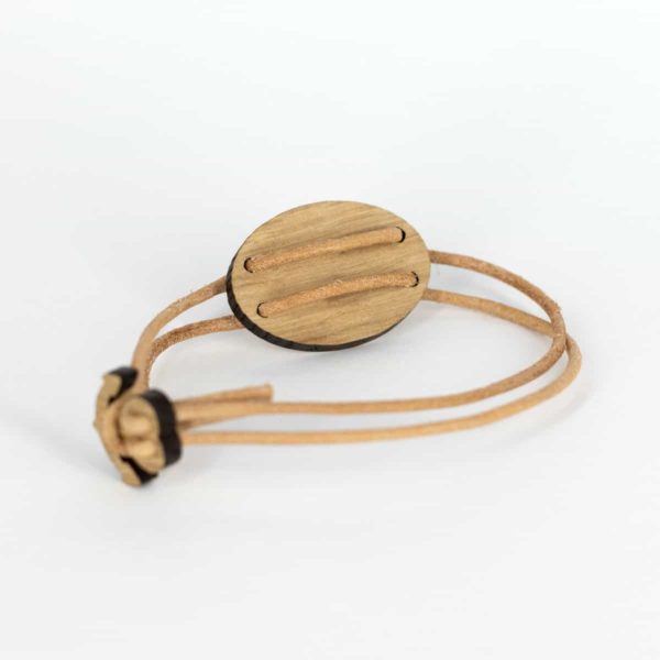 Bracelet en bois de chêne, Yin et Yang – Image 3