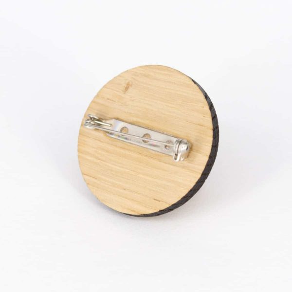 Broche en bois de chêne, Fleur de Vie – Image 3