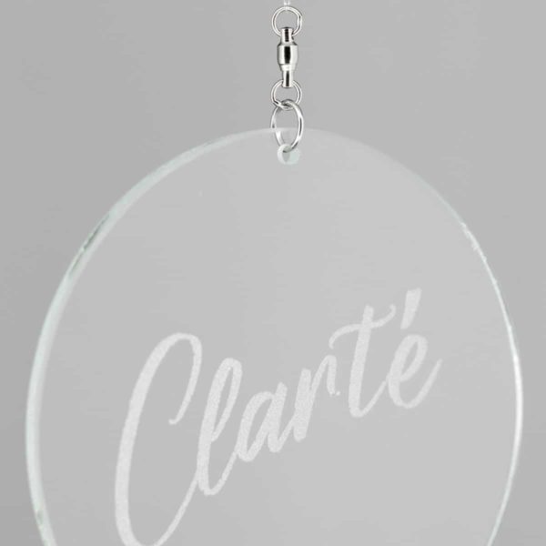 Harmonisateur en verre gravé, diamètre 105mm – Image 4