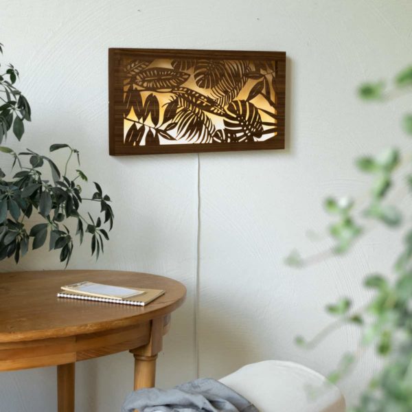Tableau LED 290x580mm, FeuillesTropical – Image 2