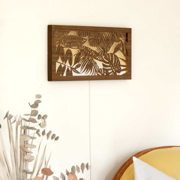 Tableau LED 290x580mm, FeuillesTropical