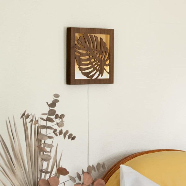 Tableau LED 290x290mm, Monstera – Image 3