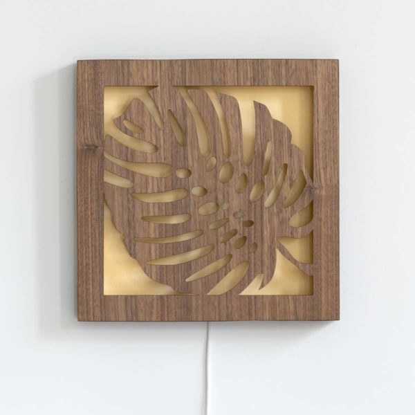 Tableau LED 290x290mm, Monstera – Image 4