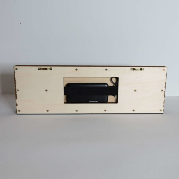 Tableau LED sans fil, 160x500 mm, Cerf et Forêt sur vieux bois – Image 5