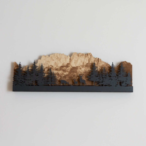 Tableau LED sans fil, 190x560 mm, gravure Gastlosen sur bois