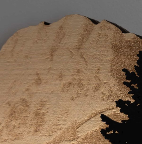 Tableau LED sans fil, 220x560 mm, gravure Moléson sur bois – Image 6