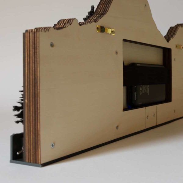 Tableau LED sans fil, 220x560 mm, gravure Moléson sur bois – Image 10